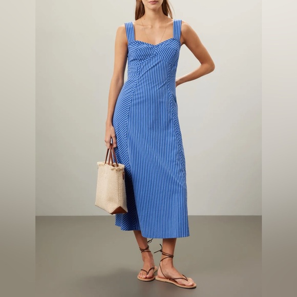 Madewell Dresses & Skirts - MADEWELL Bianca Striped Sun Dress in Blue Stripes sz 10